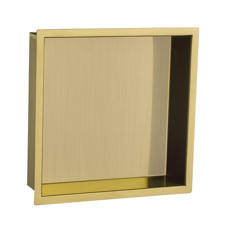 Jtp Vos Brushed Brass Shower Niche Sanctuary Bathrooms 5619